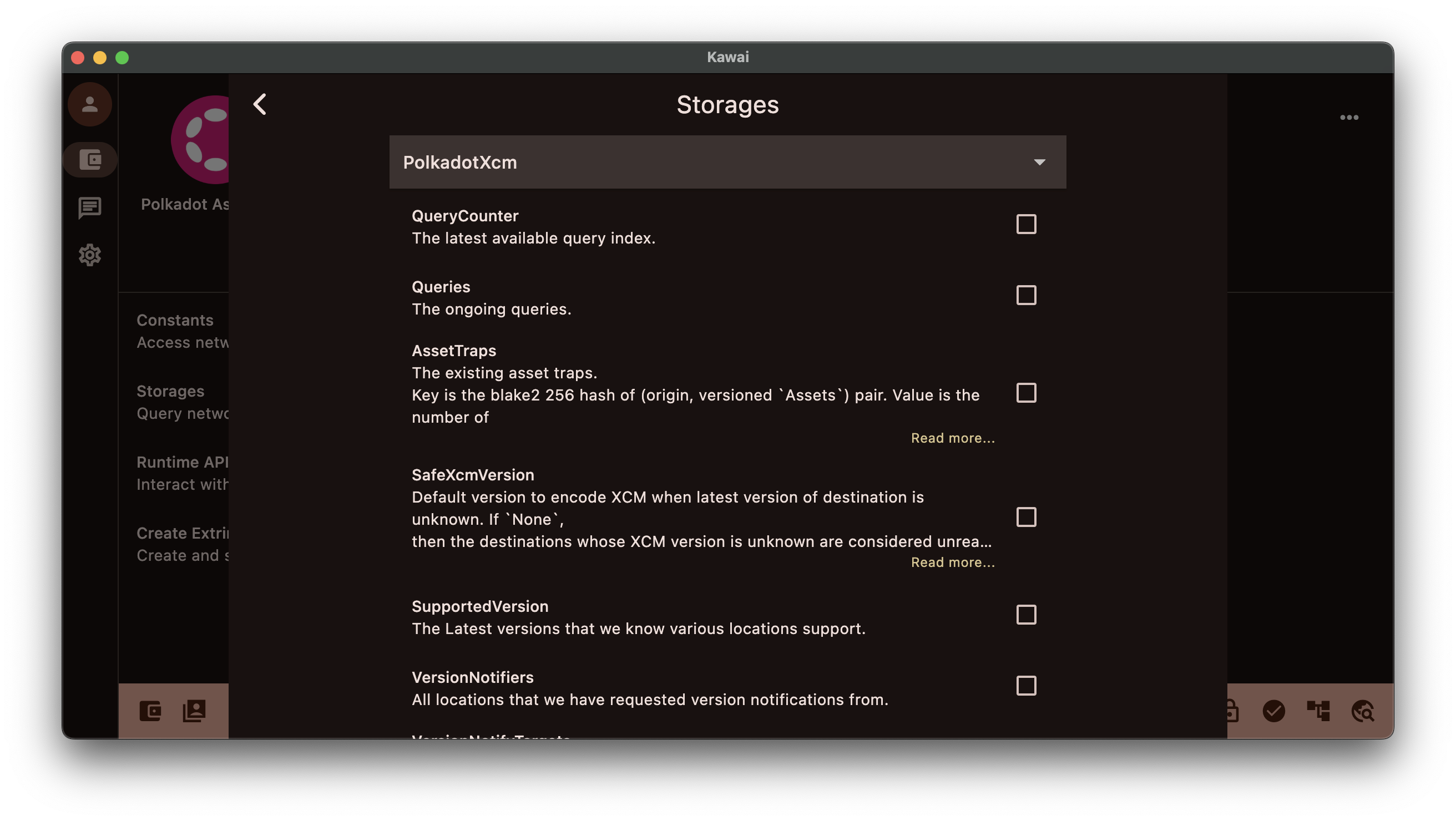 Storage & XCM Interface
